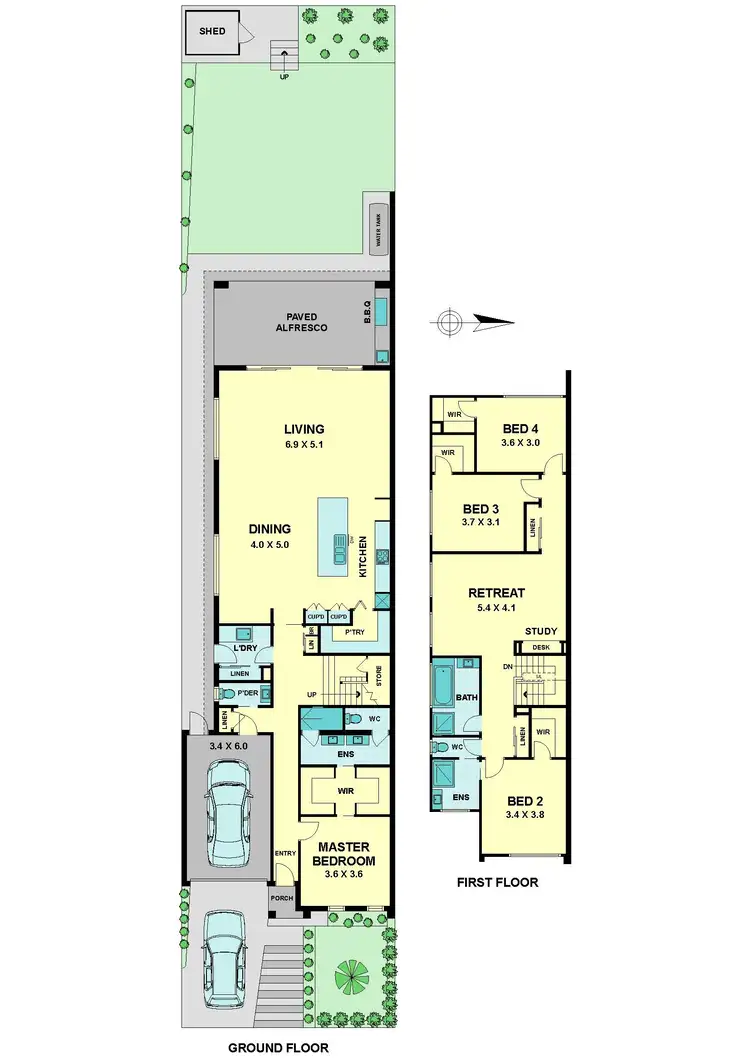 Floorplan of Homely townhouse listing, 33 Deakin Street, Essendon VIC 3040