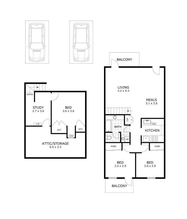 Floorplan of Homely apartment listing, 27/26 Victoria Street, Fitzroy VIC 3065