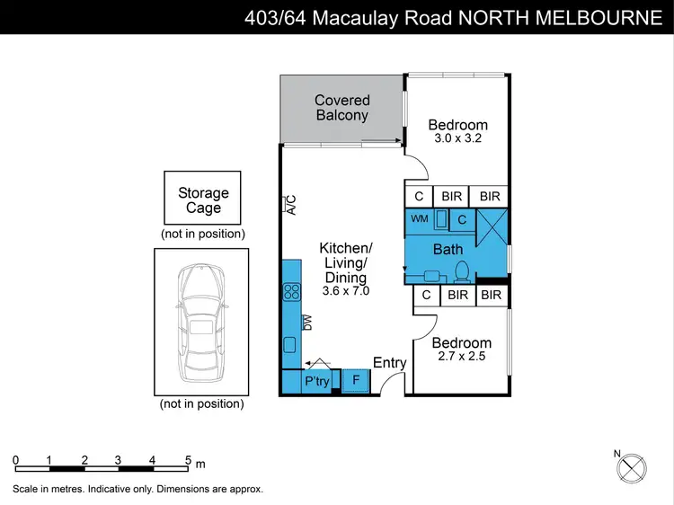 Floorplan of Homely apartment listing, 403/64 Macaulay Road, North Melbourne VIC 3051