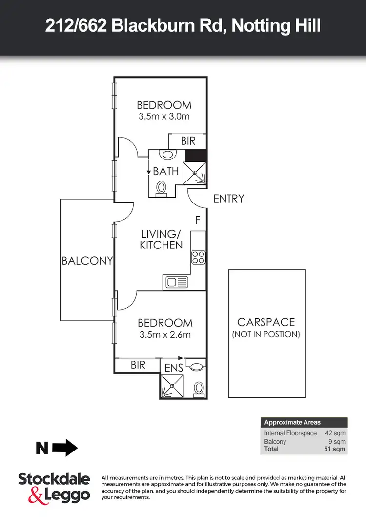 Floorplan of Homely apartment listing, 212/662 Blackburn Road, Notting Hill VIC 3168