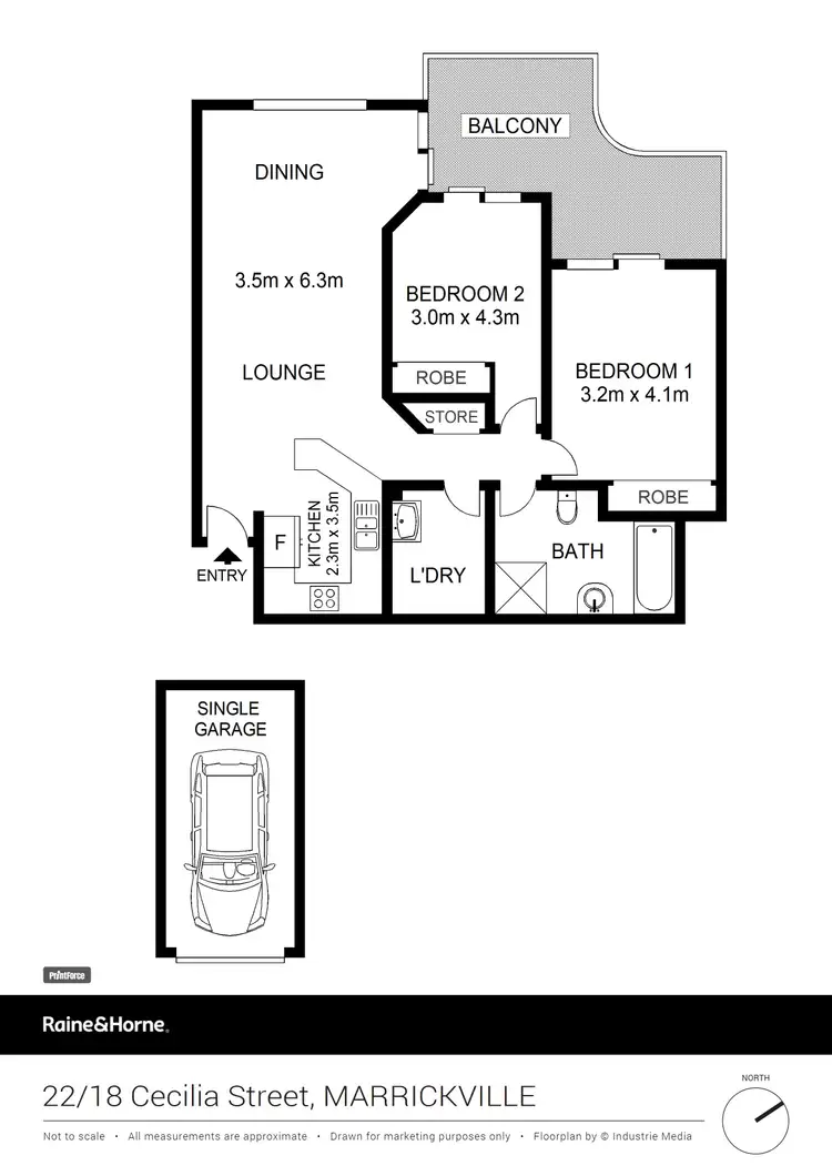 Floorplan of Homely apartment listing, 22/18 Cecilia Street, Marrickville NSW 2204