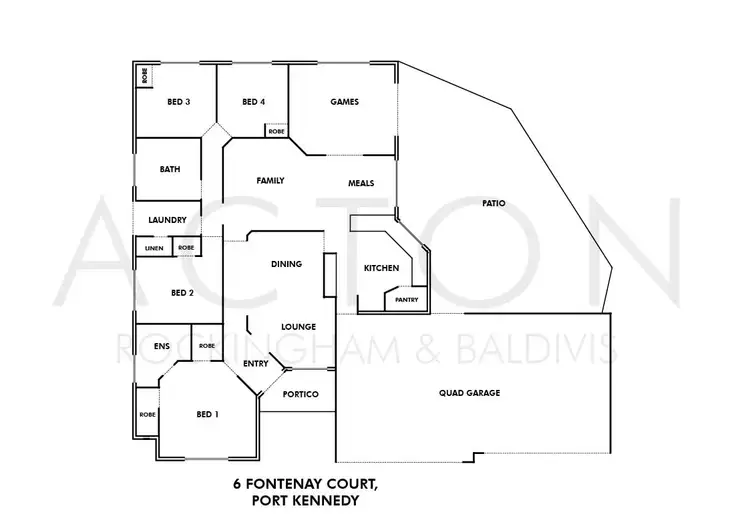 Floorplan of Homely house listing, 6 Fontenay Court, Port Kennedy WA 6172