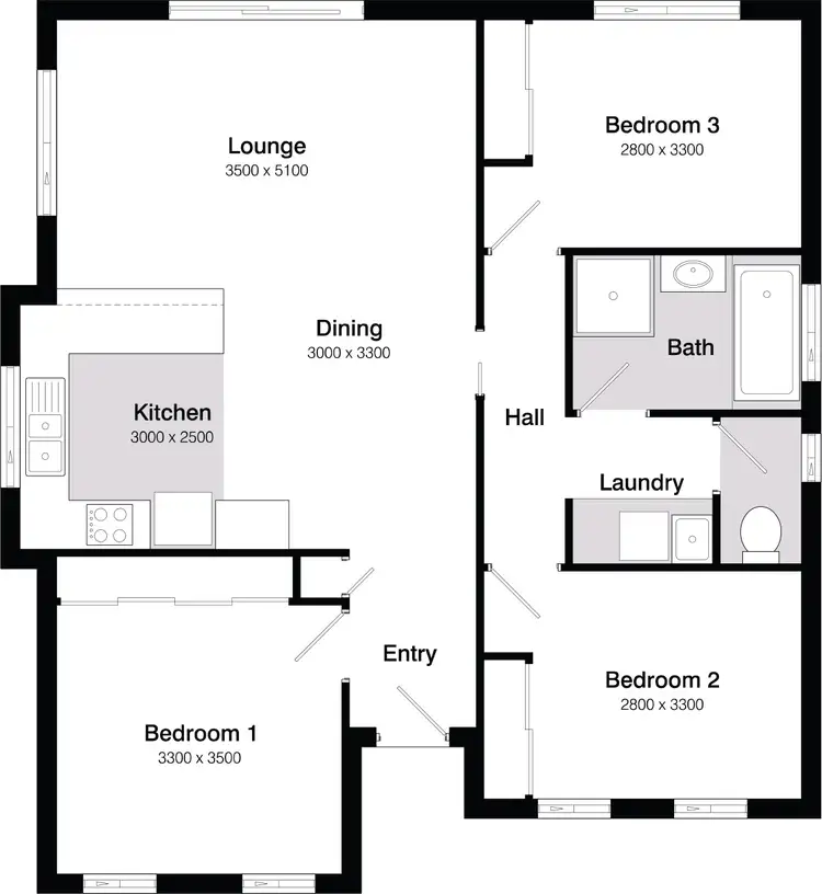 Floorplan of Homely house listing, 11 Beatrice Place, Bridgewater TAS 7030