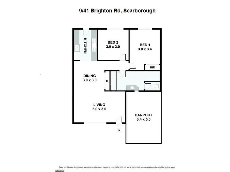 Floorplan of Homely villa listing, 9/41 Brighton Road, Scarborough WA 6019