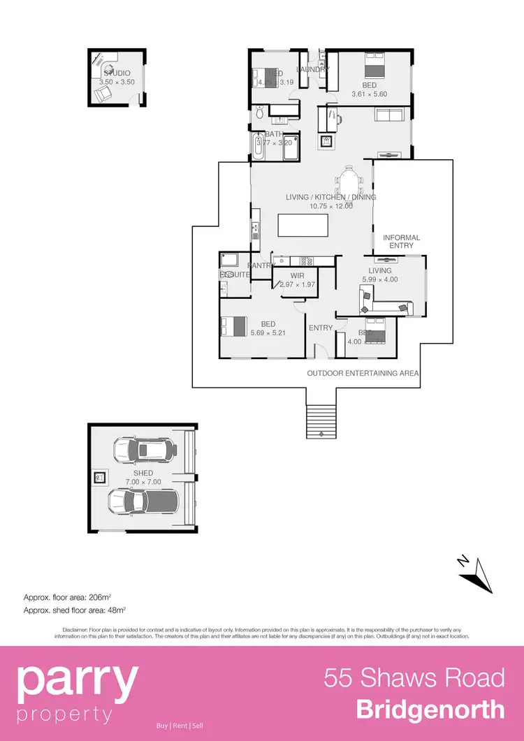 Floorplan of Homely house listing, 55 Shaws Road, Bridgenorth TAS 7277