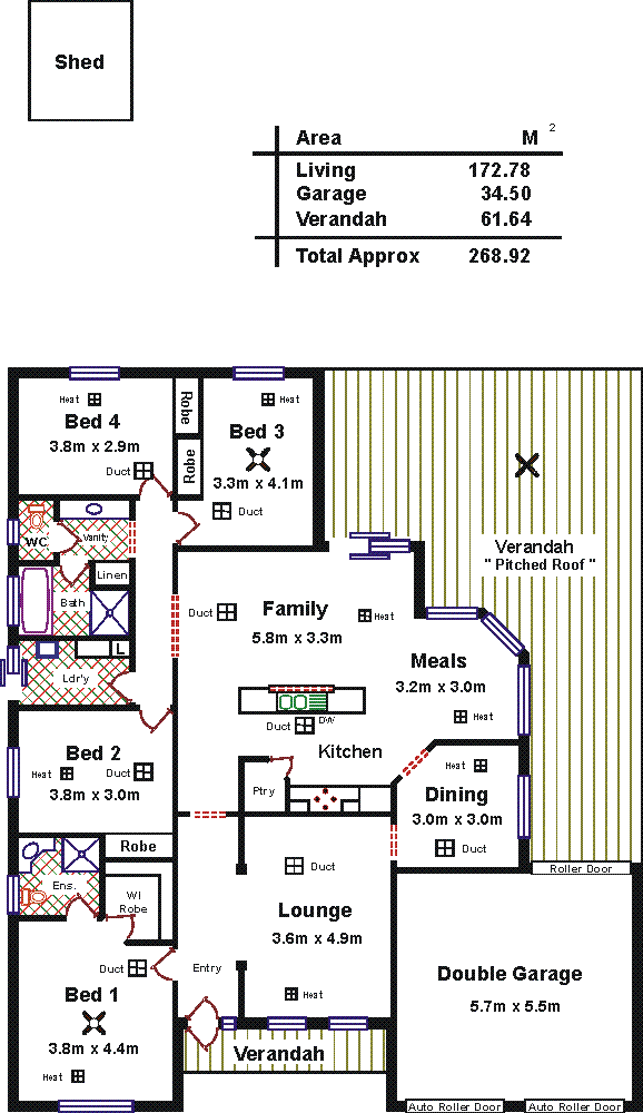 Floorplan of Homely house listing, 10 Perre Drive, Craigmore SA 5114