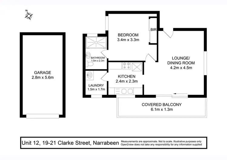 Floorplan of Homely apartment listing, 12/19-21 Clarke Street, Narrabeen NSW 2101