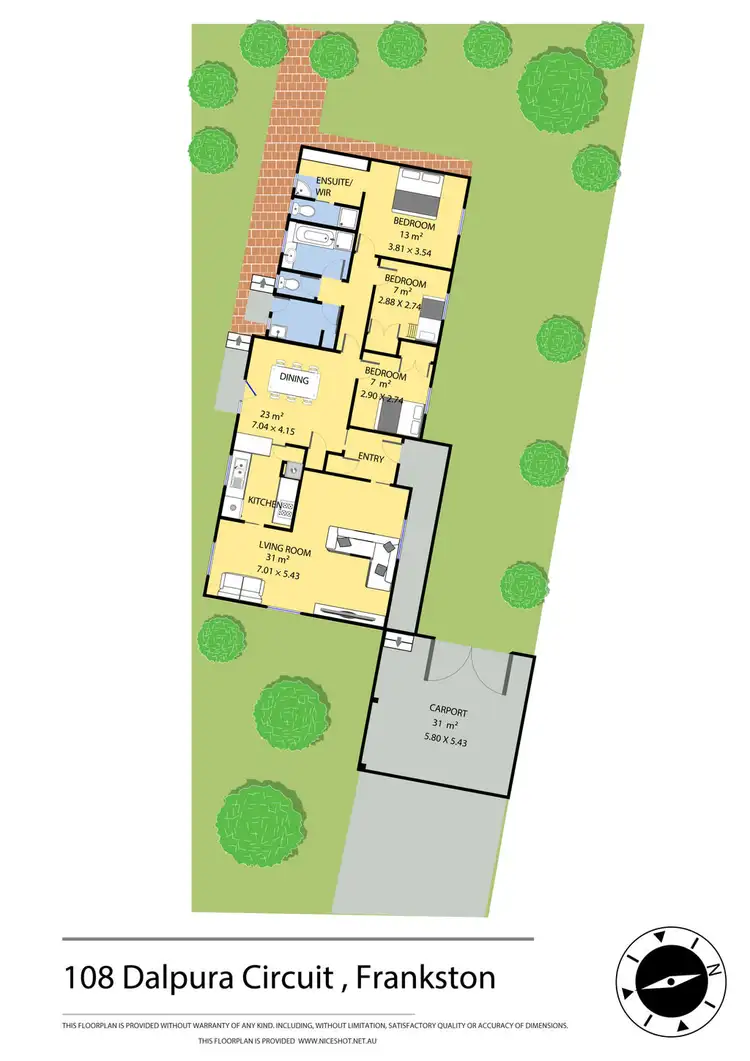 Floorplan of Homely house listing, 108 Dalpura Circuit, Frankston VIC 3199