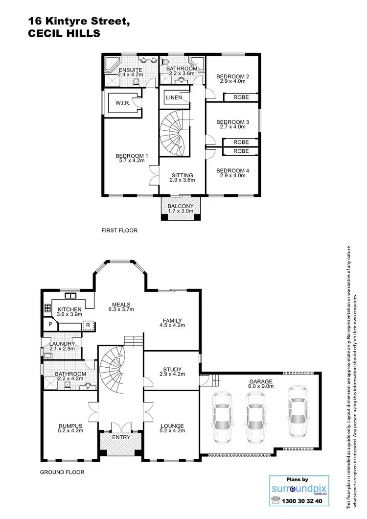 Floorplan of Homely house listing, 16 Kintyre Street, Cecil Hills NSW 2171