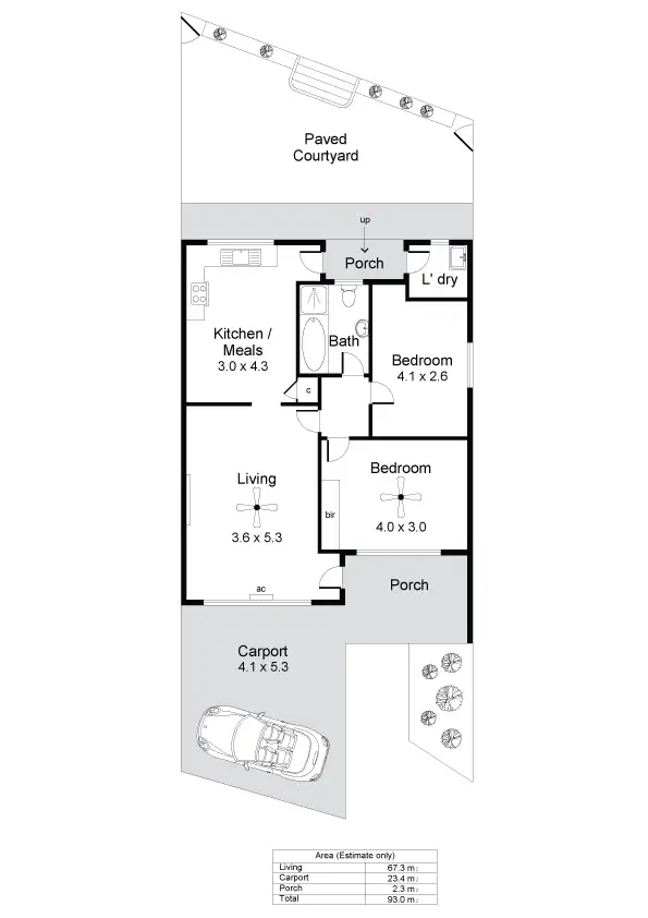 Floorplan of Homely unit listing, 2/25 Strathmore Terrace, Brighton SA 5048