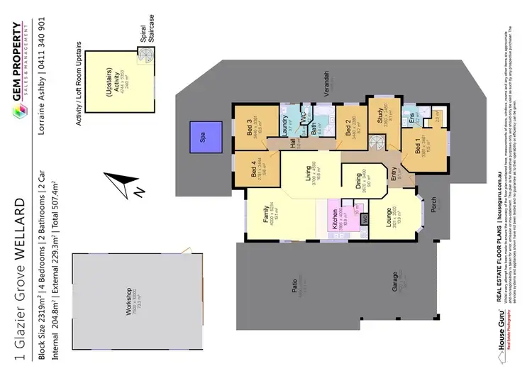 Floorplan of Homely house listing, 1 Glazier Grove, Wellard WA 6170