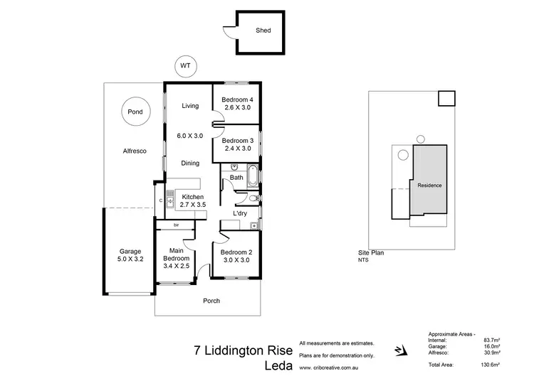 Floorplan of Homely house listing, 7 Liddington Rise, Leda WA 6170