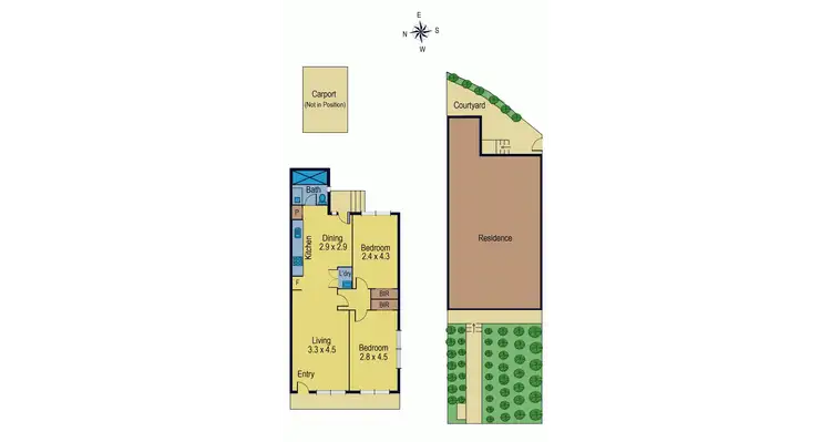 Floorplan of Homely villa listing, 6/14 Moushall Avenue, Niddrie VIC 3042