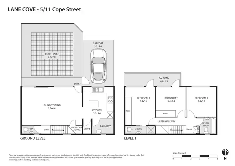 Floorplan of Homely townhouse listing, 5/11-13 Cope St, Lane Cove NSW 2066