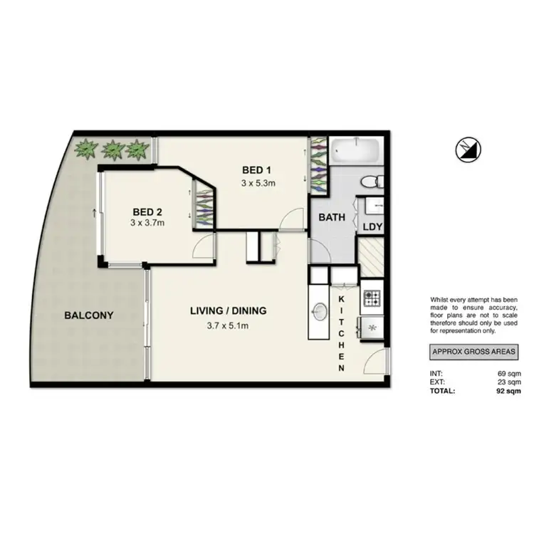 Floorplan of Homely apartment listing, 315/420 Queen Street, Brisbane City QLD 4000