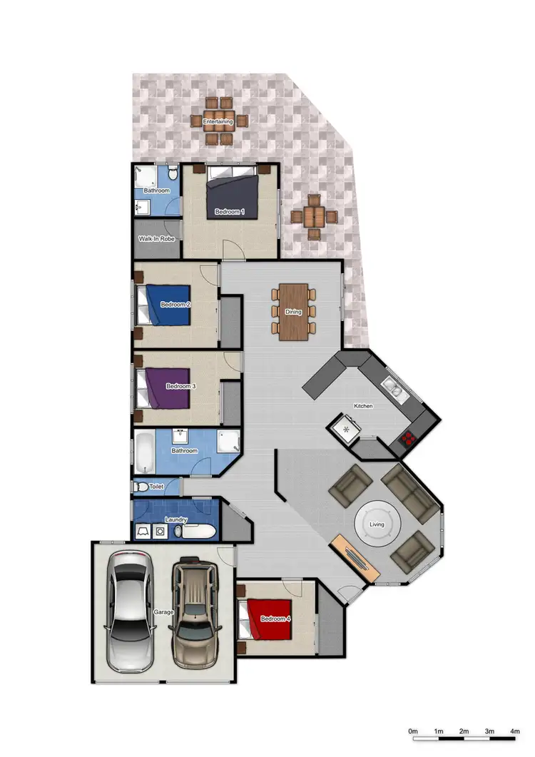 Floorplan of Homely house listing, 1 Gentian Cl, Drewvale QLD 4116