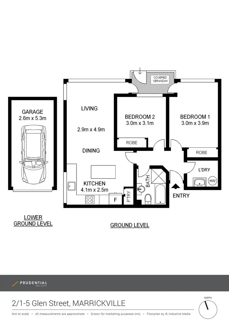 Floorplan of Homely unit listing, 2/1-5 Glen Street, Marrickville NSW 2204