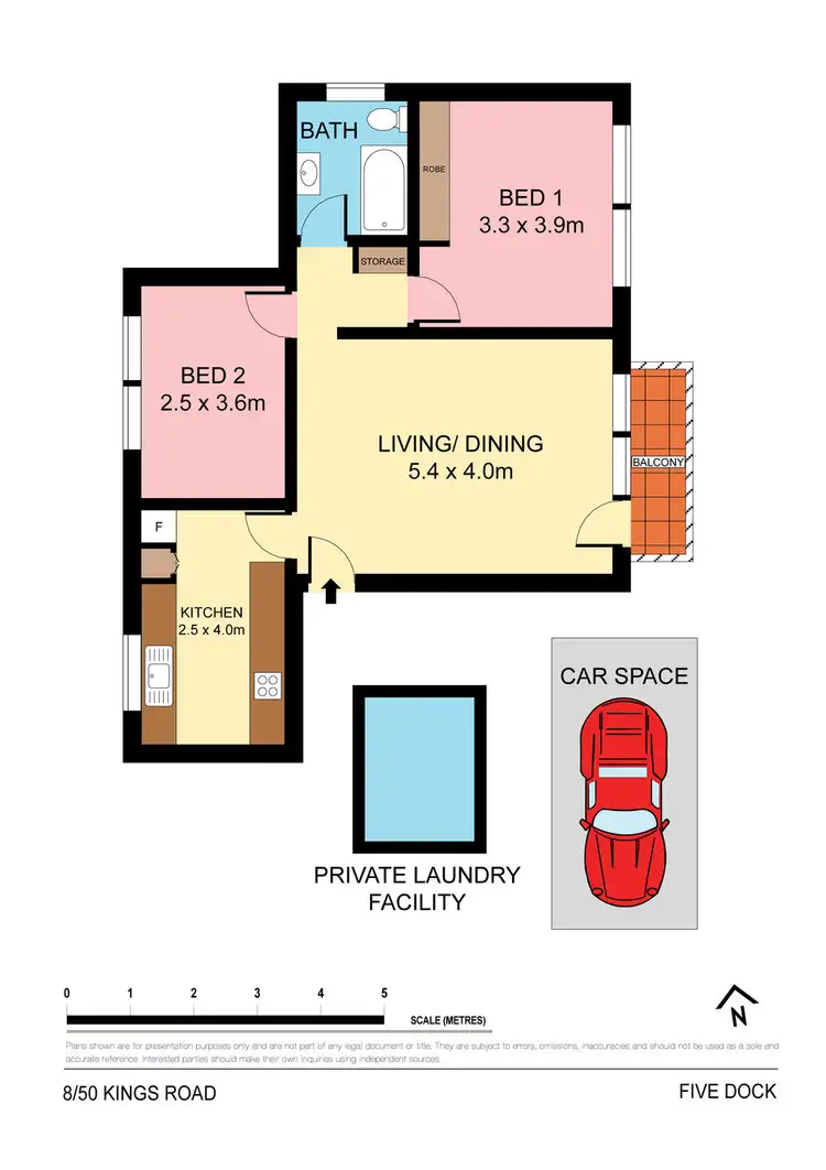 Floorplan of Homely apartment listing, 8/50 Kings Road, Five Dock NSW 2046