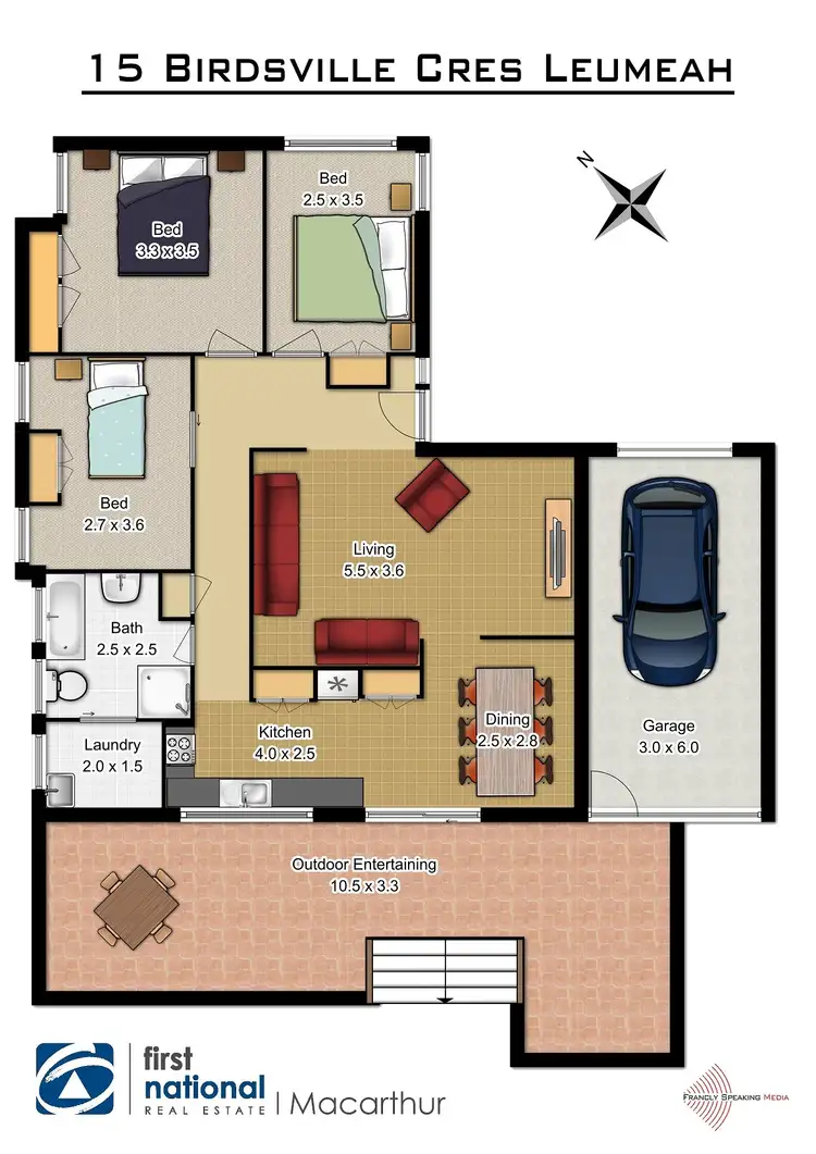 Floorplan of Homely house listing, 15 Birdsville Crescent, Leumeah NSW 2560