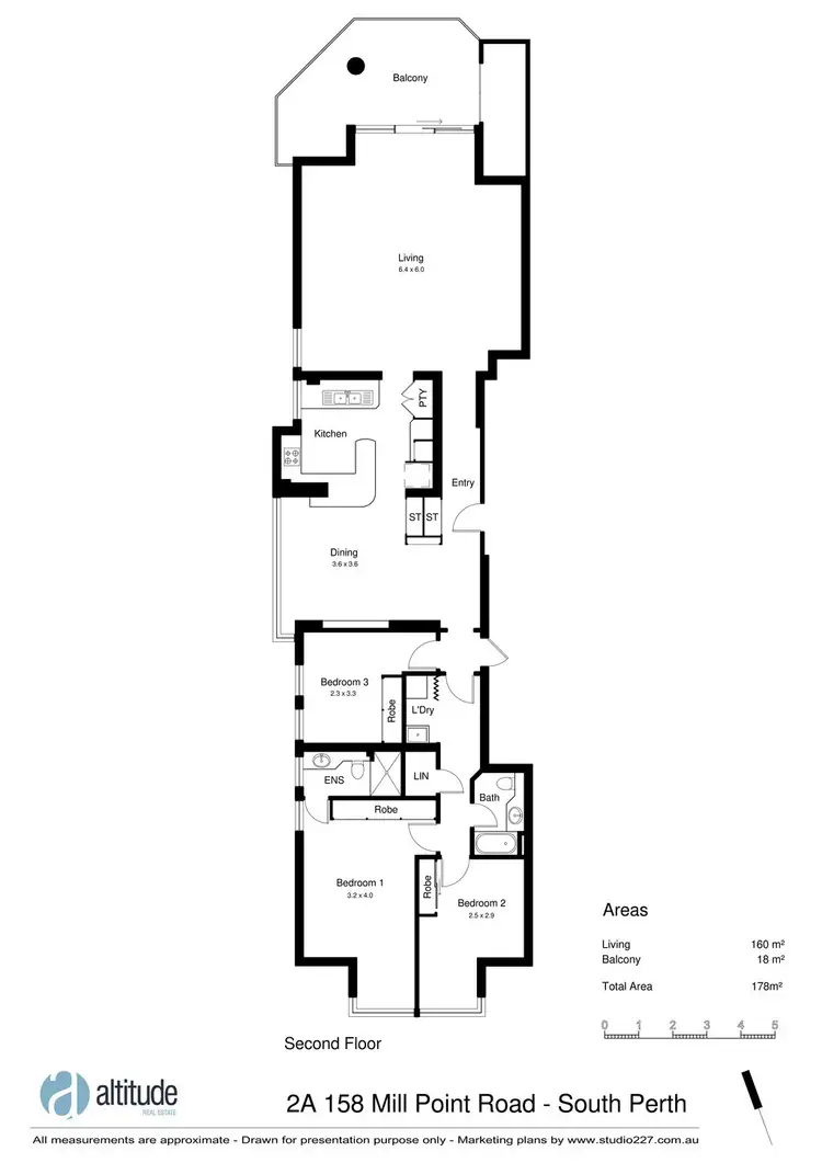 Floorplan of Homely apartment listing, 2a-158 Mill Point Road, South Perth WA 6151