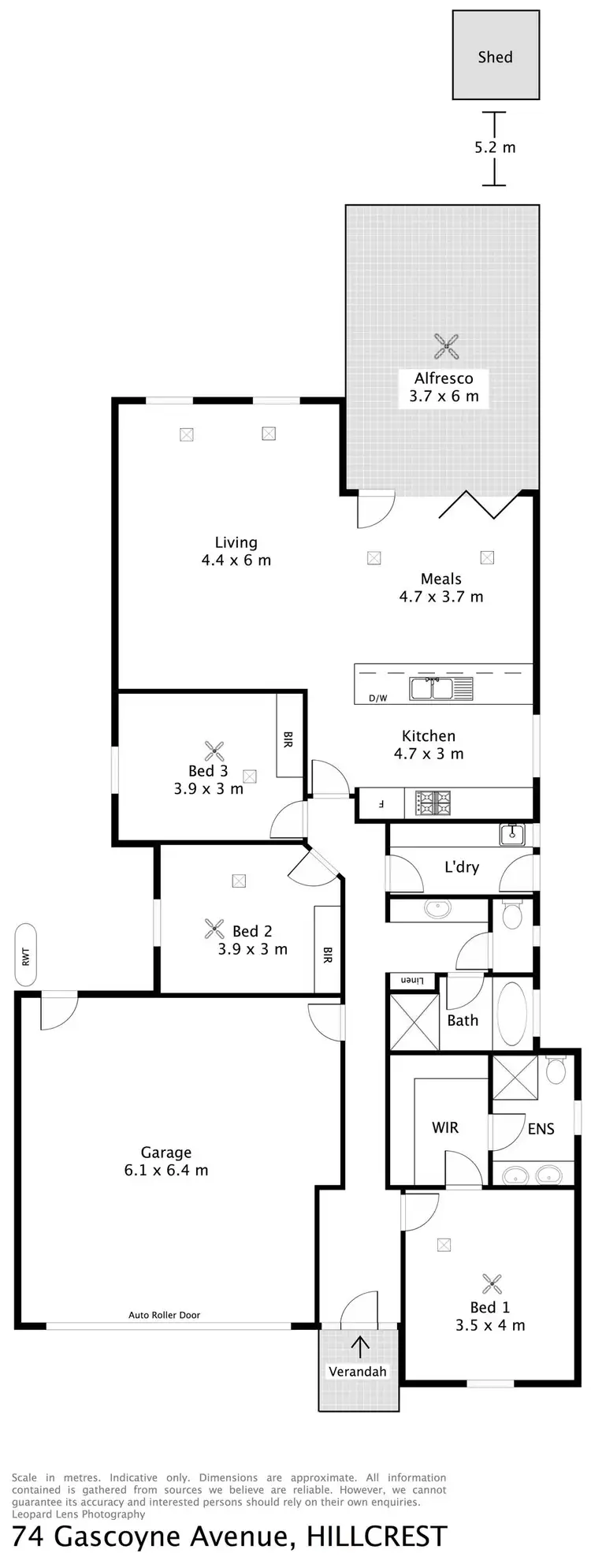 Floorplan of Homely house listing, 74 Gascoyne Avenue, Hillcrest SA 5086