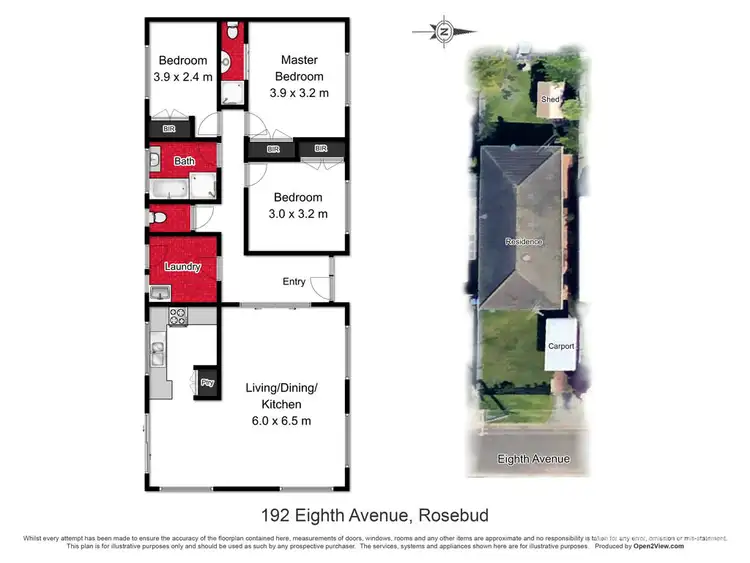 Floorplan of Homely house listing, 192 Eighth Avenue, Rosebud VIC 3939