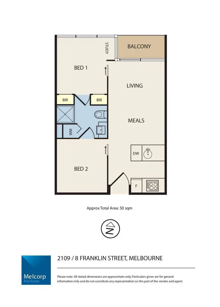Floorplan of Homely unit listing, 2109/8 Franklin Street, Melbourne VIC 3000