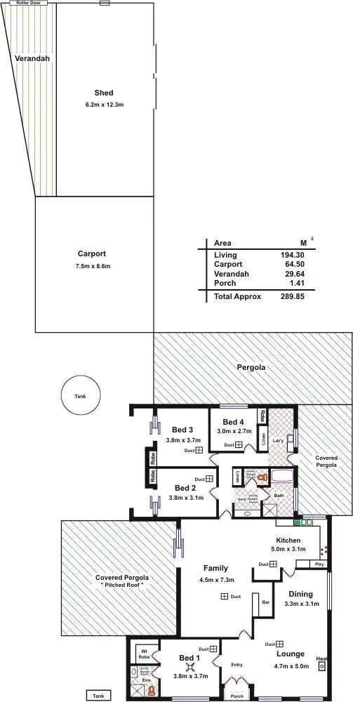 Floorplan of Homely house listing, 12 Whiteman Road, Williamstown SA 5351