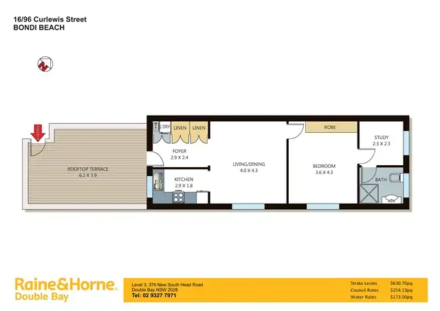 Floorplan of Homely apartment listing, 16/96 Curlewis St, Bondi Beach NSW 2026