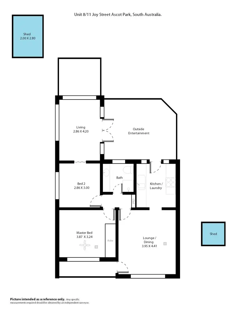 Floorplan of Homely unit listing, 8-11 Joy Street, Ascot Park SA 5043