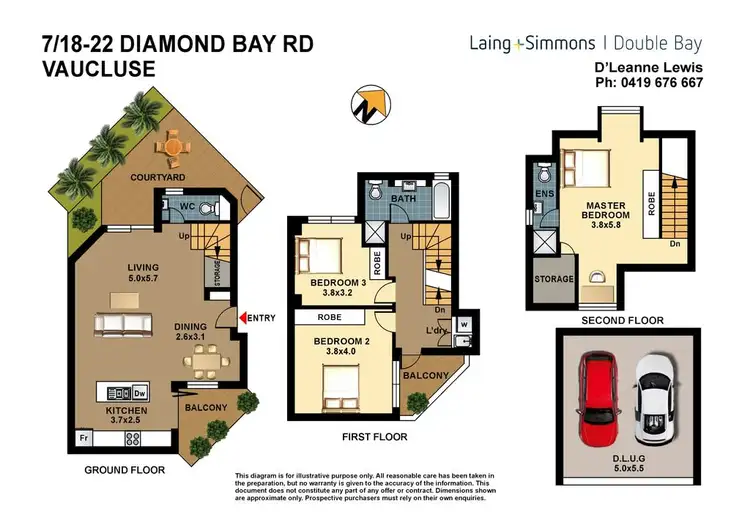 Floorplan of Homely apartment listing, 7/18-22 Diamond Bay Road, Vaucluse NSW 2030