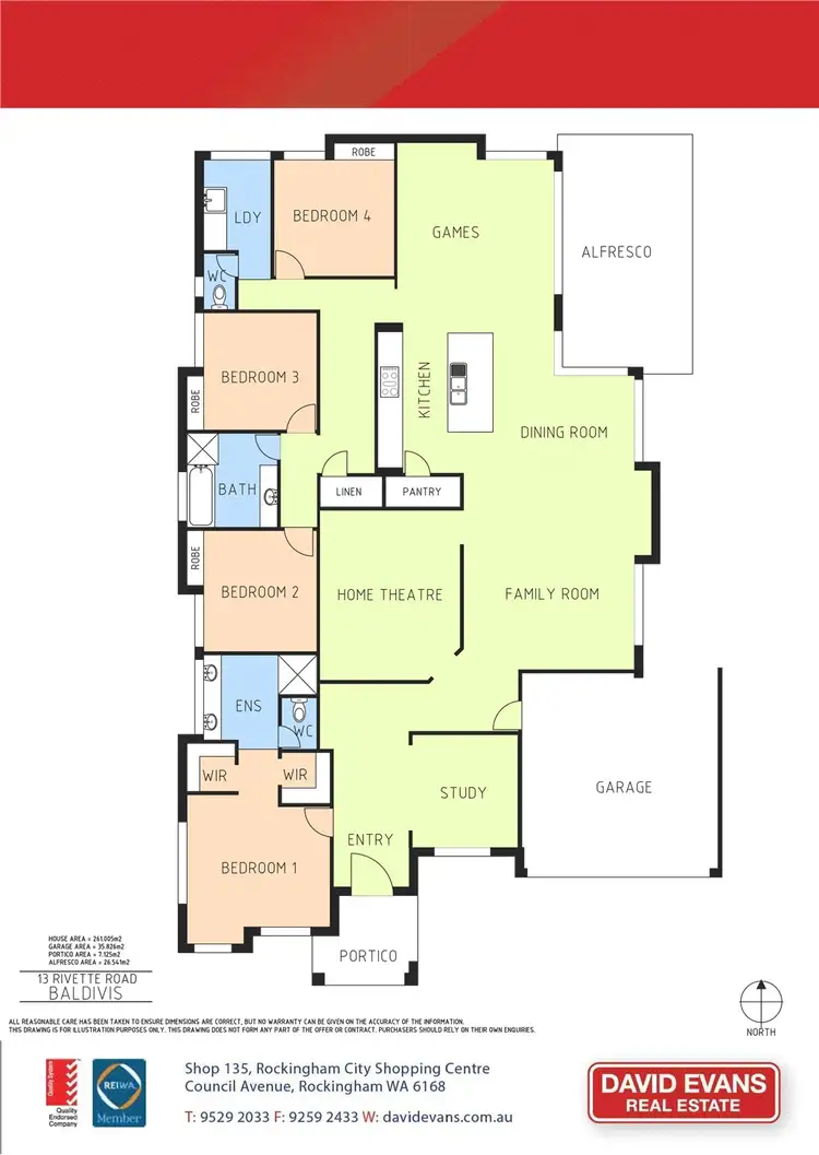 Floorplan of Homely house listing, 13 Rivette Road, Baldivis WA 6171