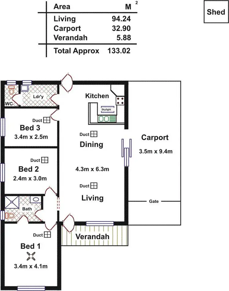 Floorplan of Homely house listing, 1/18 Gosford Street, Gawler West SA 5118