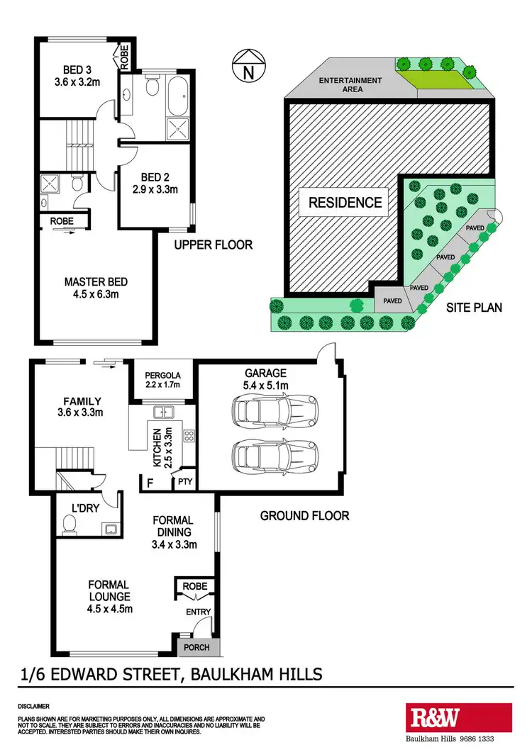 Floorplan of Homely townhouse listing, 1/6 Edward Street, Baulkham Hills NSW 2153