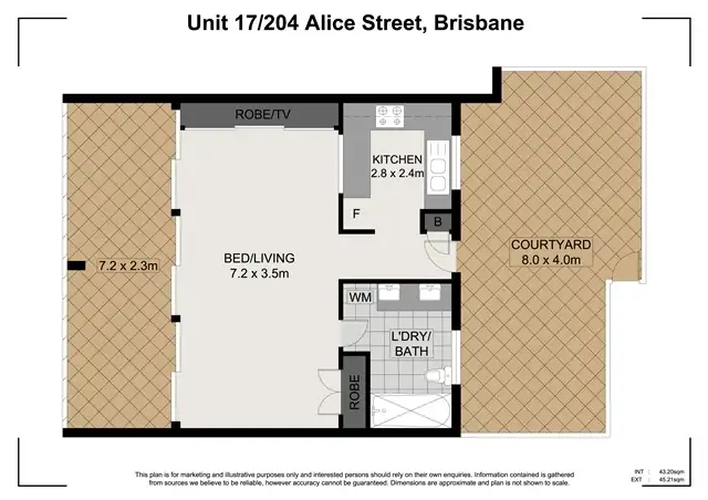 Floorplan of Homely apartment listing, 17/204 Alice Street, Brisbane City QLD 4000