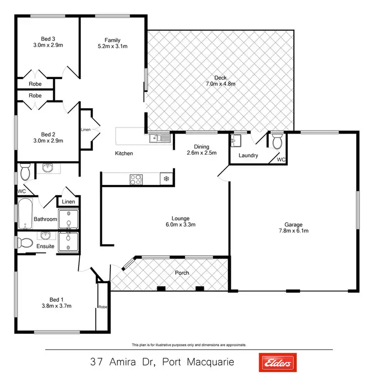 Floorplan of Homely house listing, 37 Amira Drive, Port Macquarie NSW 2444
