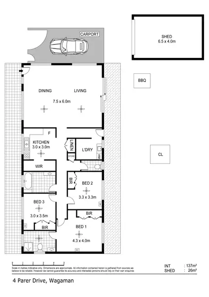 Floorplan of Homely house listing, 4 Parer Drive, Wagaman NT 810