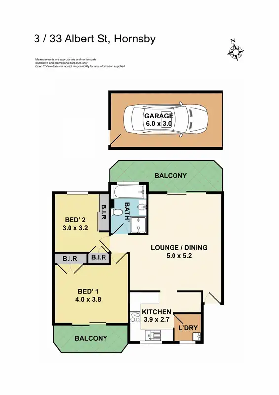 Floorplan of Homely apartment listing, 3/33 Albert Street, Hornsby NSW 2077