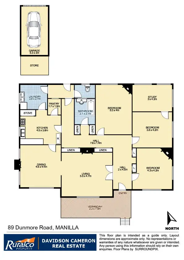 Floorplan of Homely rural property listing, Croydon 89 Dunmore Road, Manilla NSW 2346