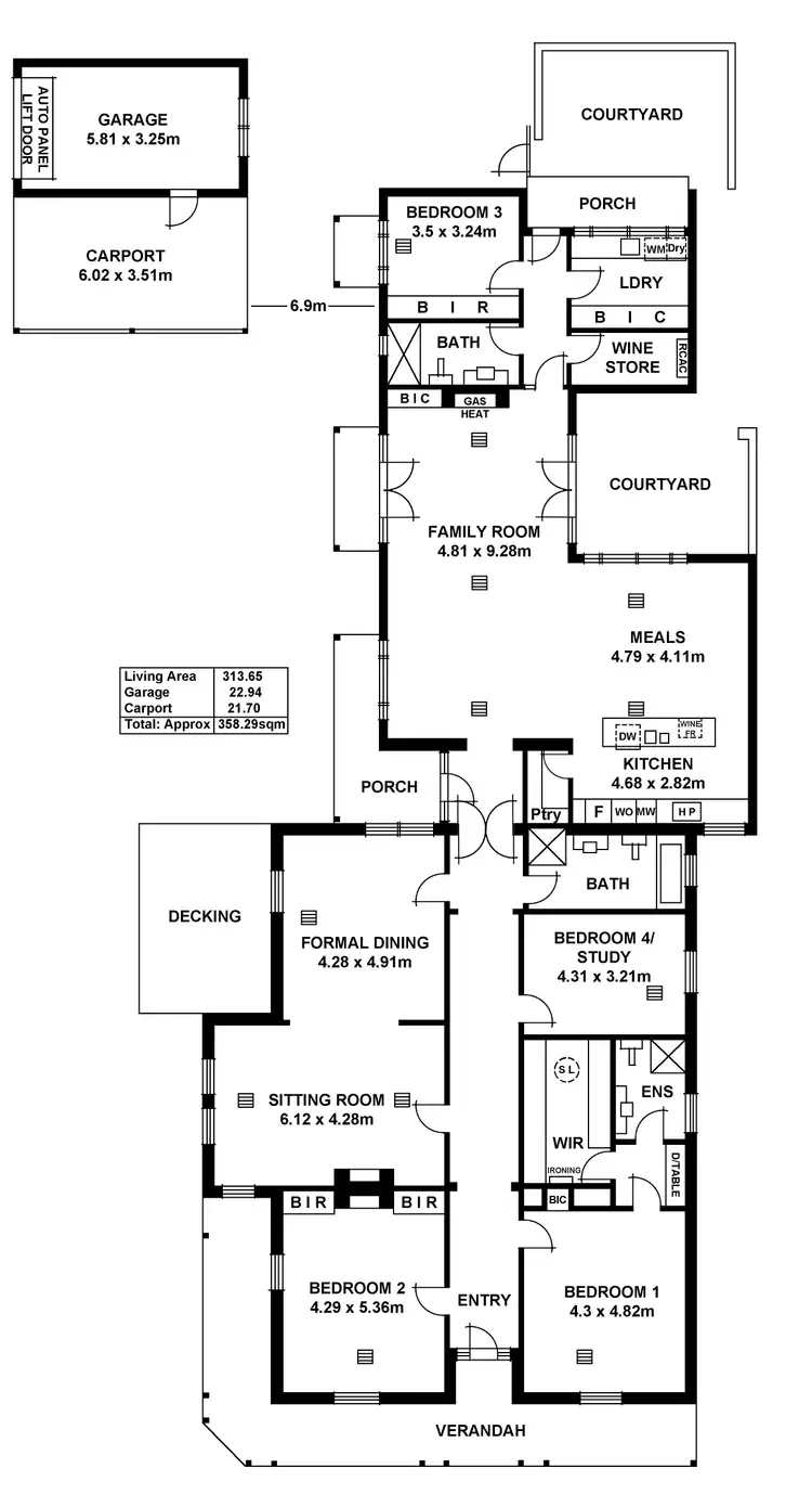 Floorplan of Homely house listing, 1 Palm Street, Medindie SA 5081