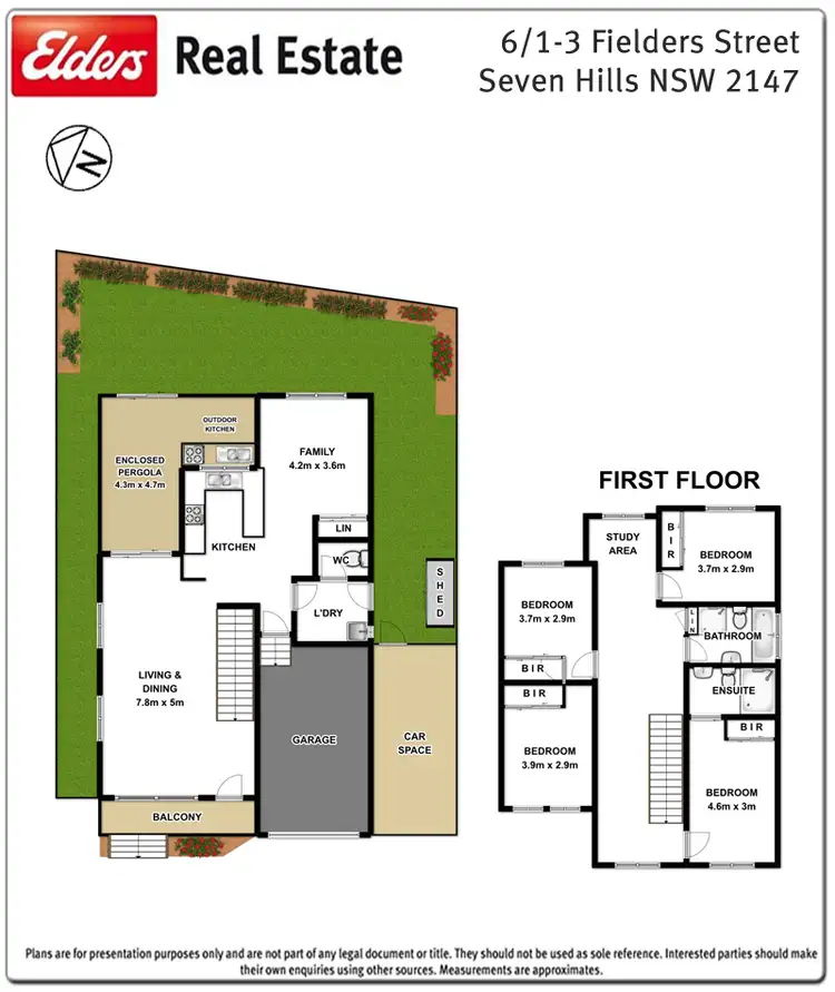 Floorplan of Homely townhouse listing, 6/1-3 Fielders Street, Seven Hills NSW 2147