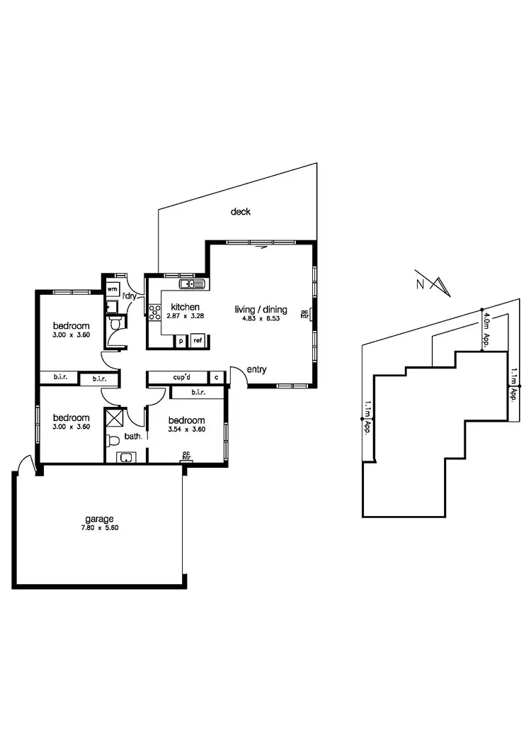 Floorplan of Homely unit listing, 2/75 Cypress Avenue, Brooklyn VIC 3012