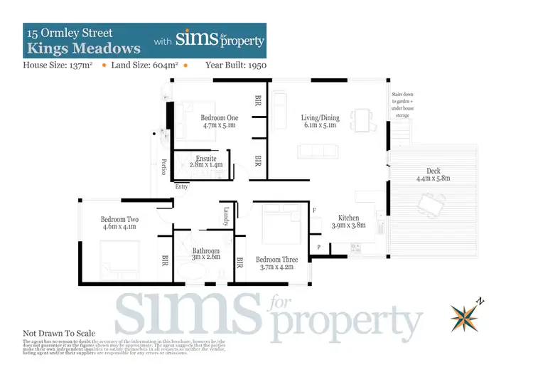 Floorplan of Homely house listing, 15 Ormley Street, Kings Meadows TAS 7249