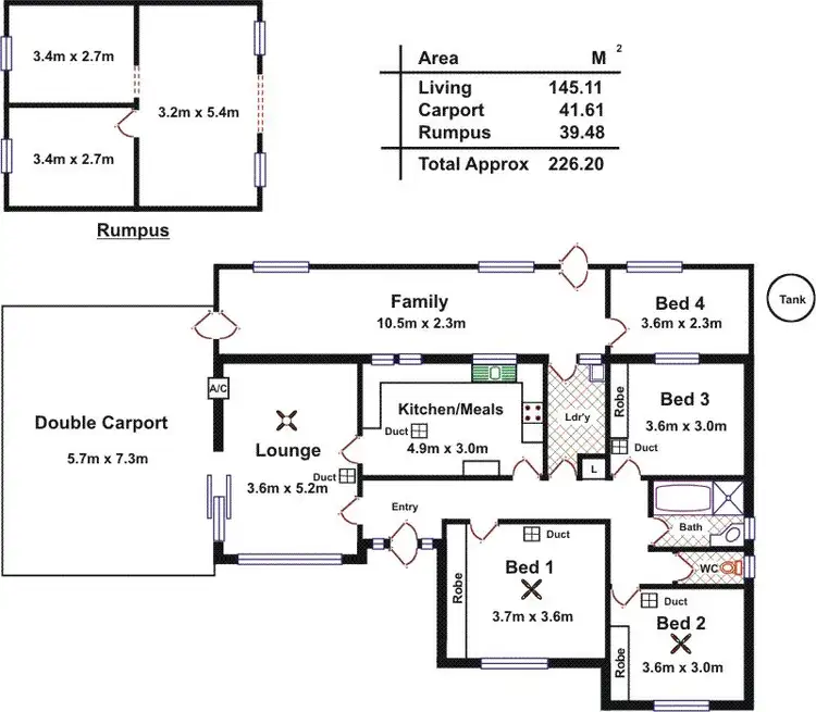 Floorplan of Homely house listing, 1 Fifth Street, Dublin SA 5501