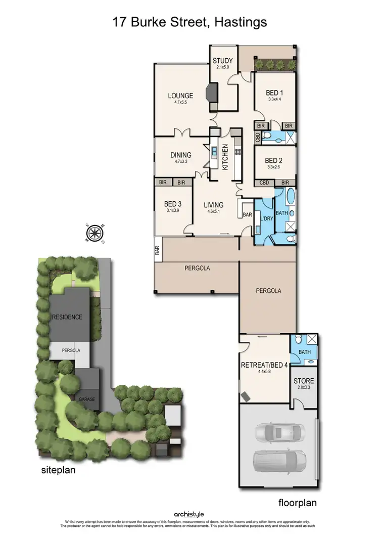 Floorplan of Homely house listing, 17 Burke Street, Hastings VIC 3915
