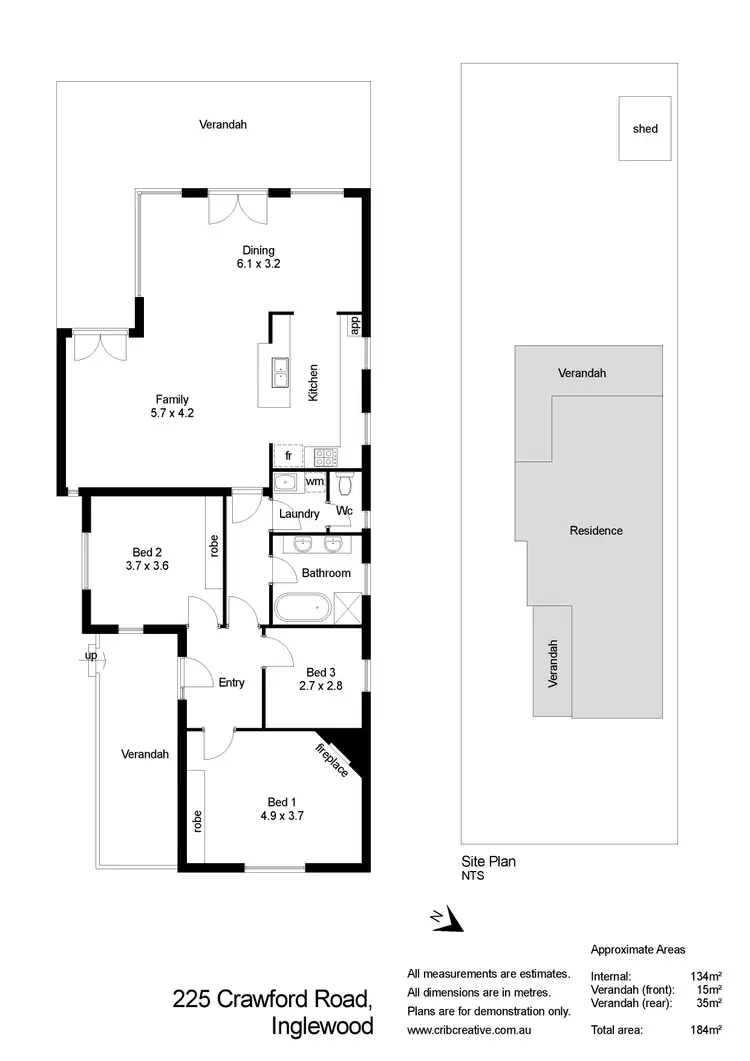 Floorplan of Homely house listing, 225 Crawford Road, Inglewood WA 6052