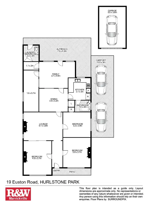Floorplan of Homely house listing, 19 Euston Road, Hurlstone Park NSW 2193