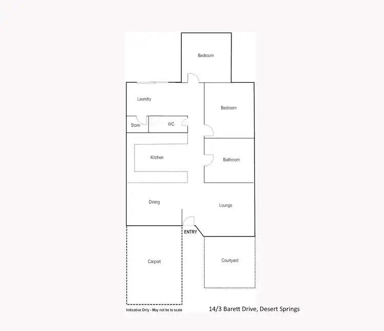 Floorplan of Homely unit listing, 14/3 Barrett Drive, Desert Springs NT 870