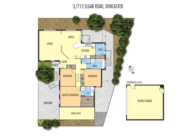 Floorplan of Homely townhouse listing, 3/712 Elgar Road, Doncaster VIC 3108