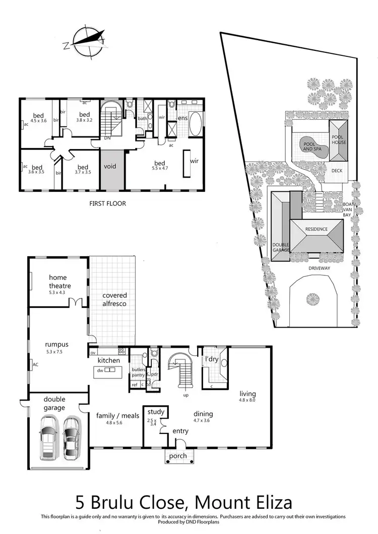 Floorplan of Homely house listing, 5 Brulu Close, Mount Eliza VIC 3930